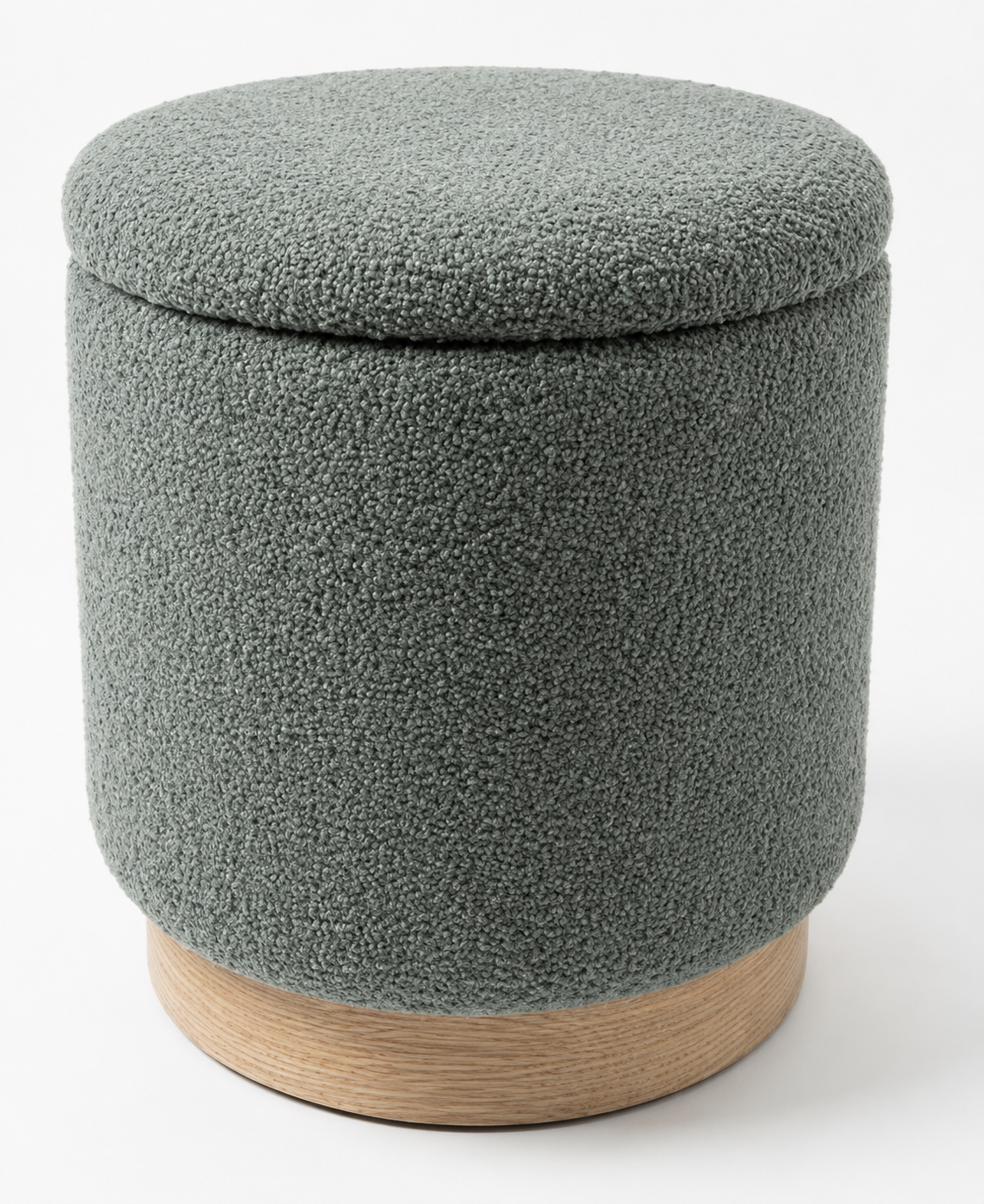 Puff Borreguito con Base de Madera